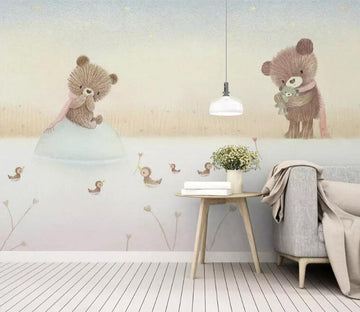 3D Duck Bear WG918 Wall Murals