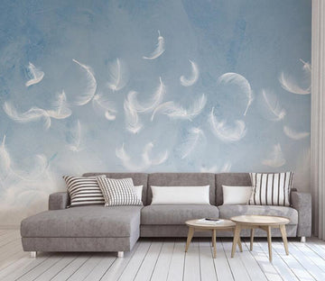 3D Feather Falling WC2344 Wall Murals
