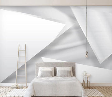 3D White Triangle WC2208 Wall Murals