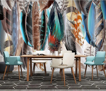 3D Beautiful Feather WC2201 Wall Murals