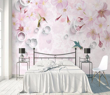 3D Bird Bouquet WC1758 Wall Murals