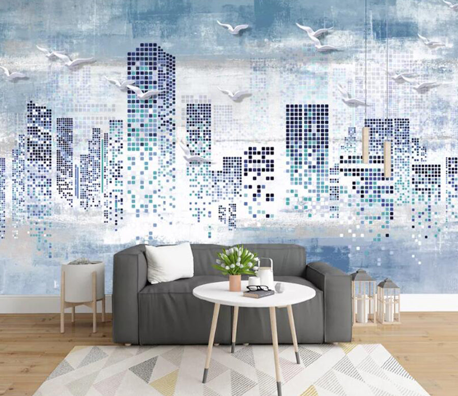 3D Pigeon Building WC2675 Wall Murals