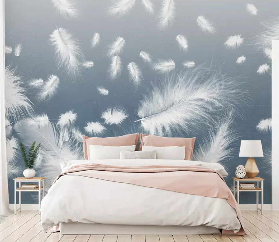 3D White Fluff WG1271 Wall Murals