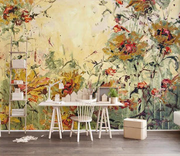 3D Abstract Flower WG666 Wall Murals