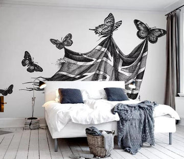 3D Butterfly Flag WG575 Wall Murals