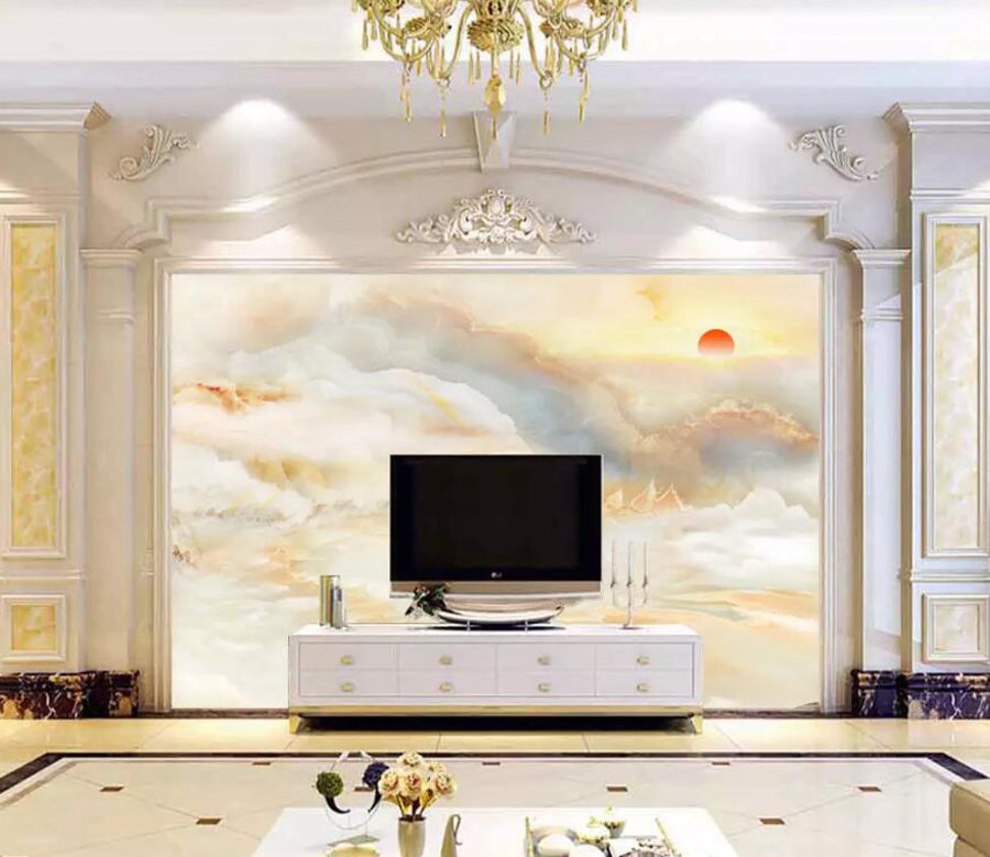 3D Marble Cloud WG1186 Wall Murals
