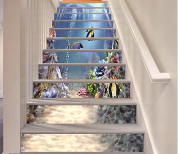 3D Clear Underwater World 173 Stair Risers