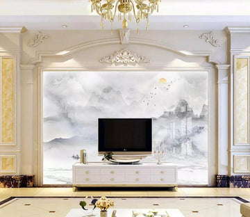3D Mountain Sun WG1148 Wall Murals