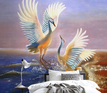 3D Sea Crane WG125 Wall Murals