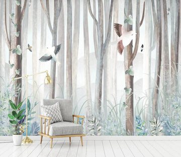 3D Forest Bird WC1821 Wall Murals