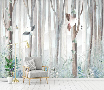 3D Forest Bird WC1821 Wall Murals