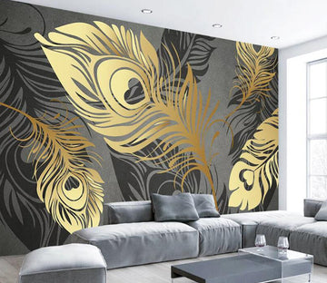 3D Peacock Feather WC2040 Wall Murals