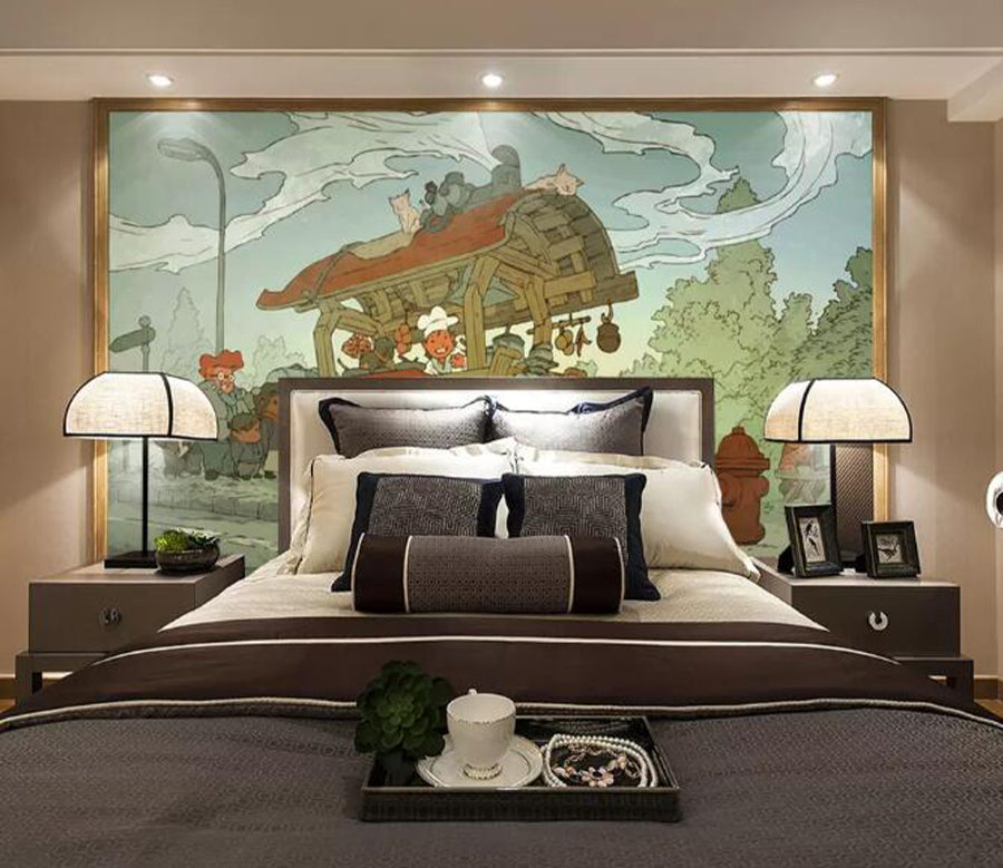 3D Snack Cart WG1095 Wall Murals