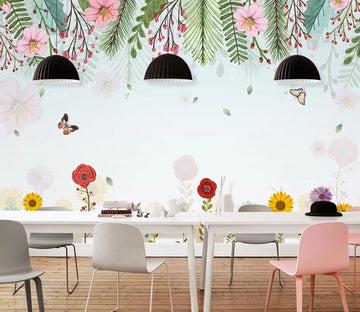 3D Sunflower Flower WC1471 Wall Murals