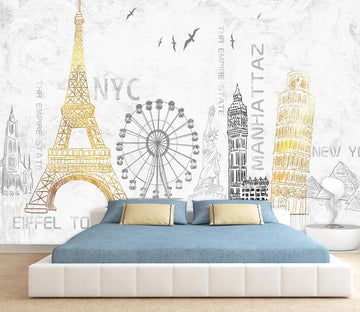 3D Ferris Wheel WC2508 Wall Murals
