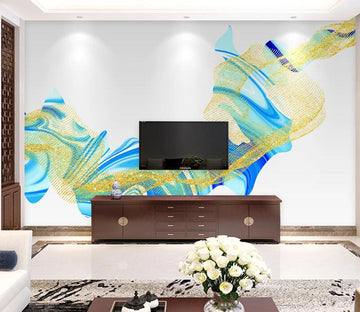 3D Blue Pattern WC1735 Wall Murals