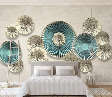 3D Round Fan WG1199 Wall Murals