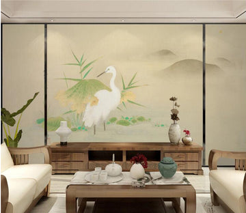 3D White Duck WG880 Wall Murals