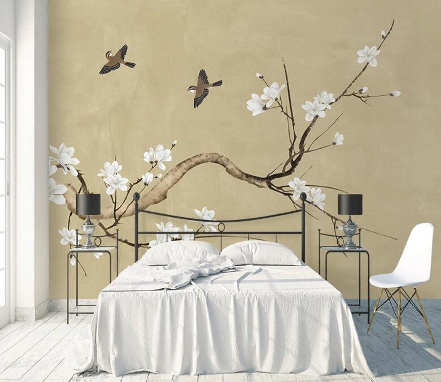 3D Curved Tree Bird WC1784 Wall Murals