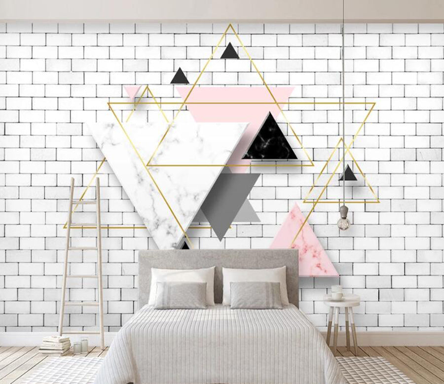 3D Triangle Marble WC2566 Wall Murals
