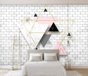 3D Triangle Marble WC2566 Wall Murals