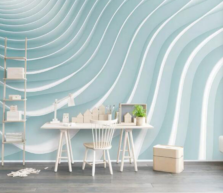 3D Wave Board WG651 Wall Murals