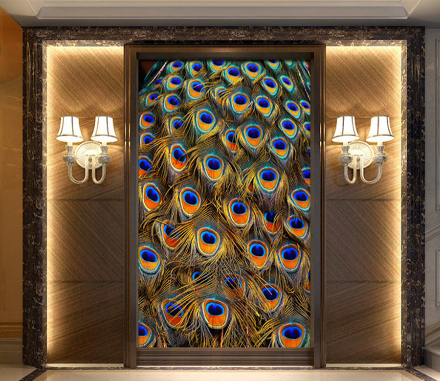 3D Peacock Feather WG135 Wall Murals