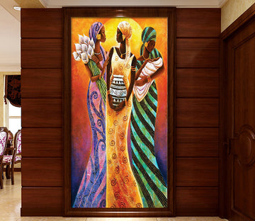 3D Girl Lily Flower WG117 Wall Murals