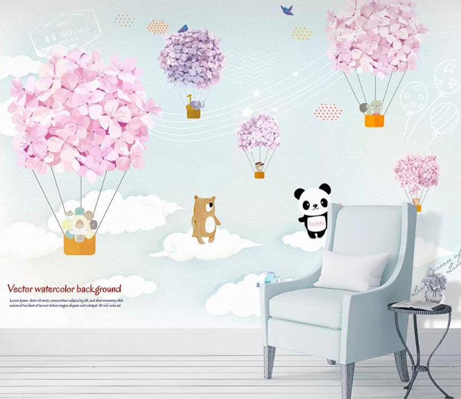 3D Panda Bear WC1522 Wall Murals