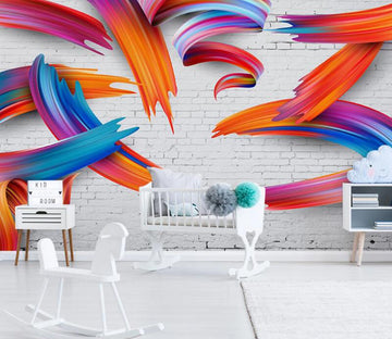 3D Ribbon Paint WC1829 Wall Murals