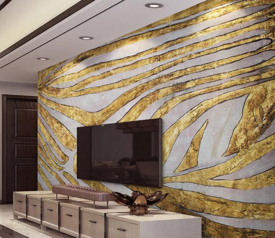 3D Golden Tile WG687 Wall Murals