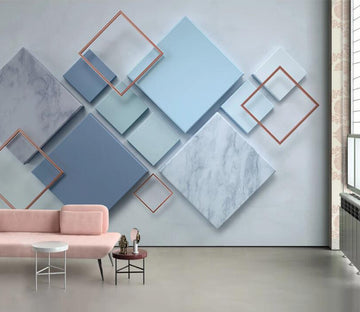 3D Square Marble WC1707 Wall Murals