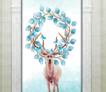 3D Wreath Deer WG115 Wall Murals