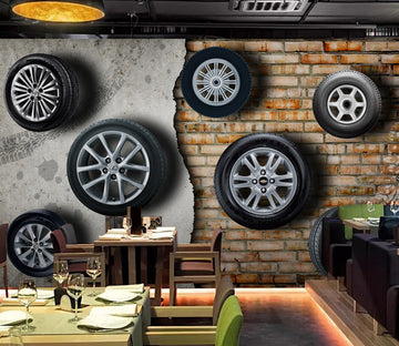 3D Tire Decoration WG391 Wall Murals
