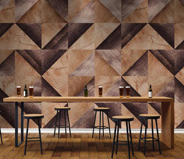 3D Wooden Square WC2611 Wall Murals