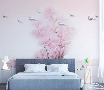 3D Pink Cute Deer WG782 Wall Murals
