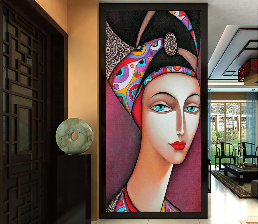 3D Painting Girl WG090 Wall Murals