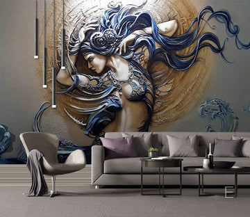 3D Woman Sculpture WG316 Wall Murals