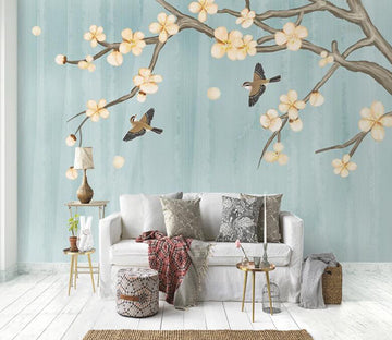3D Magpie Fly WC1812 Wall Murals