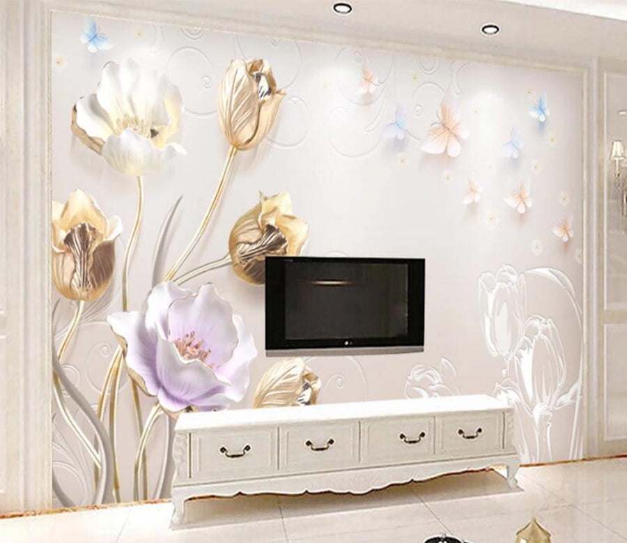 3D Color Butterfly WC1607 Wall Murals