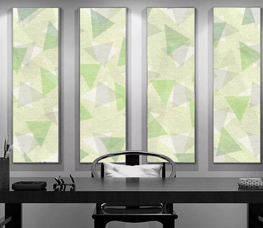 3D Green Geometry WG1033 Wall Murals