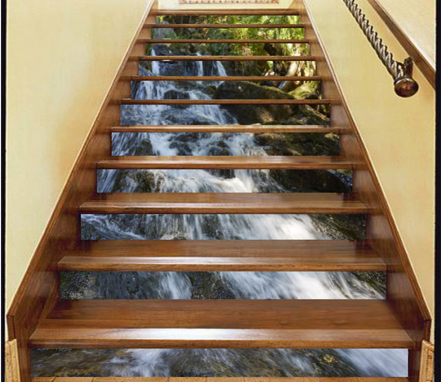 3D River Gurgling 123 Stair Risers