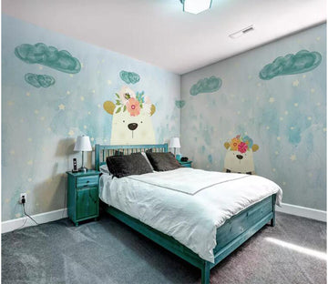 3D Polar Bear Cloud WG867 Wall Murals