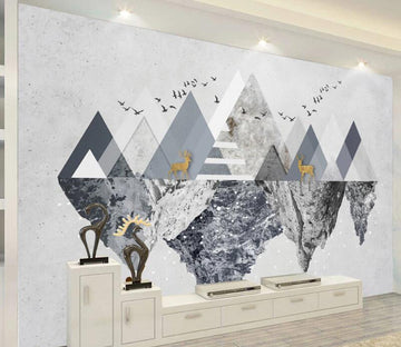 3D Triangle Deer WC1868 Wall Murals