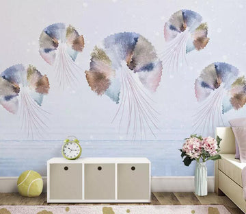 3D Colored Jellyfis WG1037 Wall Murals
