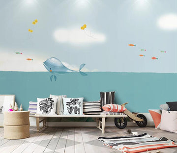 3D Sea Dolphin WC1844 Wall Murals