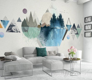 3D Ink Triangle WC1596 Wall Murals