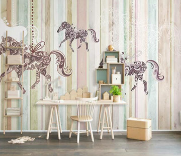 3D Horse Pattern WG559 Wall Murals