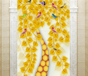 3D Yellow Tree WG111 Wall Murals