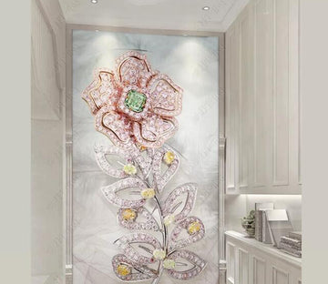 3D Diamond Flower WG178 Wall Murals